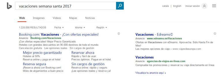 Publicidad en motores de búsqueda: Bing Ads