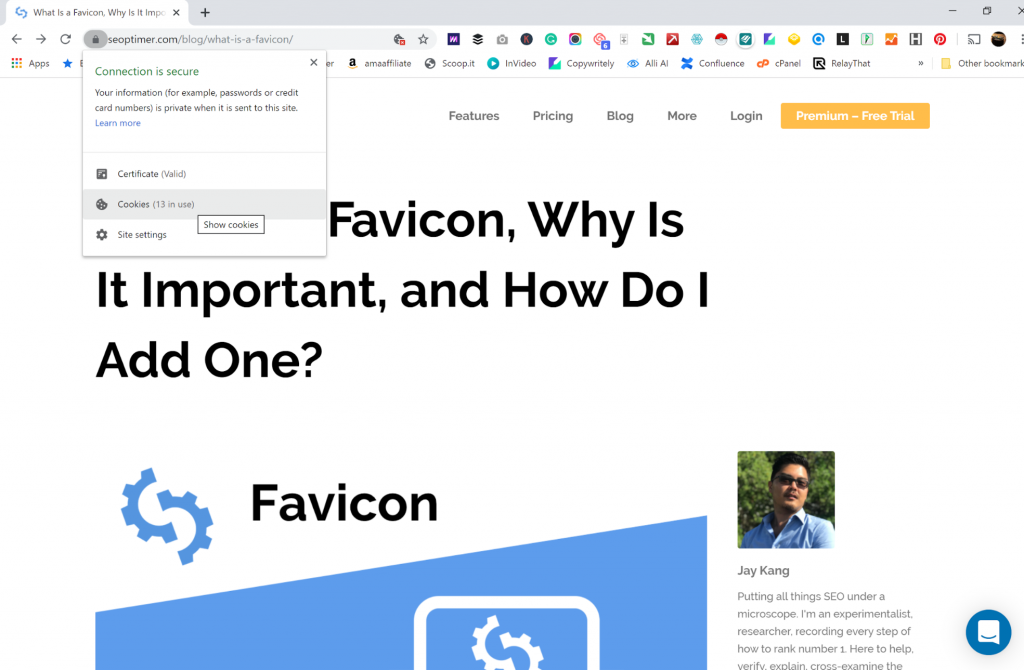Your browser has cached your site as one without a favicon
